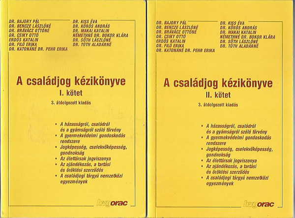 Dr. Kőrös András (szerk) - A családjog kézikönyve I-II.