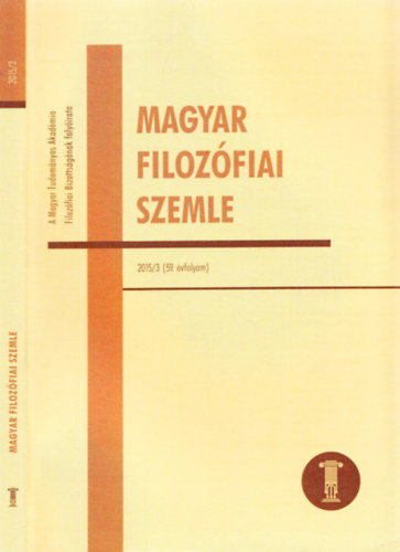 Magyar Filozfiai Szemle 2015/3 59. vfolyam
