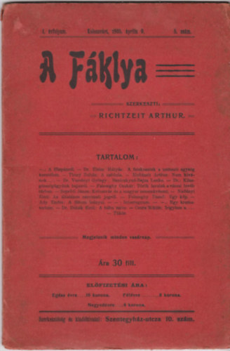 A Fklya - I. vfolyam 5. szm