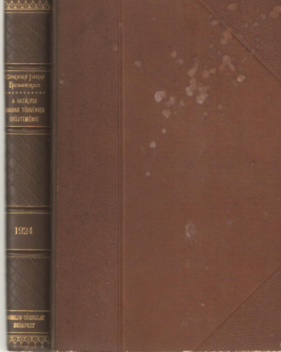 Corpus Juris Hungarici - A hat�lyos magyar t�rv�nyek gy�jtem�nye 1923, 1924, 1925
