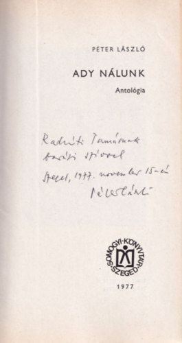 P�ter L�szl� - Ady n�lunk