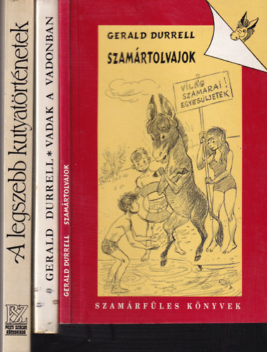 Gerald Durrell - 3 db. humoros kötet (Szamártolvajok + Vadak a vadonban + A legszebb kutyatörténetek)