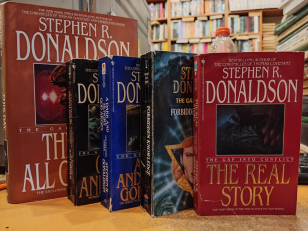 The Gap series The Gap into Conflict: The Real Story (1991) The Gap into Vision: Forbidden Knowledge (1991) The Gap into Power: A Dark and Hungry God Arises (1992) The Gap into Madness: Chaos and Order (1994) The Gap into Ruin: This Day All Gods Die