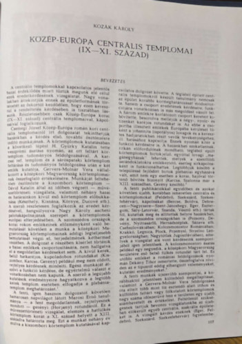 Kozk Kroly - Kzp-Eurpa centrlis templomai (IX.-XI. szzad)