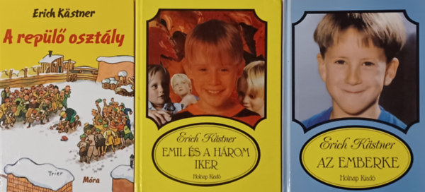 Erich K�stner - 3 db Erich K�stner ifj�s�gi k�nyv: A rep�l� oszt�ly + Emil �s a h�rom iker + Az emberke