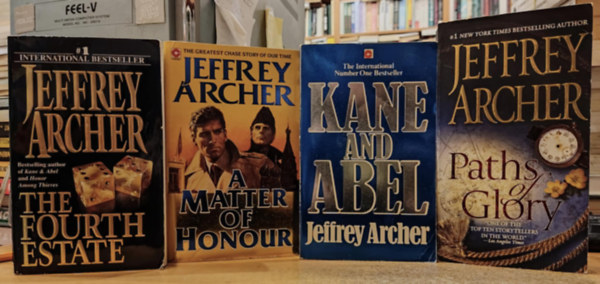 Jeffrey Archer - 4 db Jeffrey Archer: A Matter of Honour + Kane and Abel + Paths of Glory + The Fourth Estate