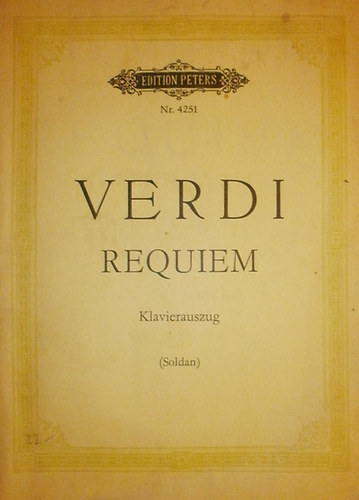 Kurt Soldan  (szerk.) - Verdi - Requiem