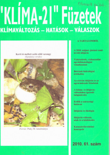 Csete László - Klíma-21 Füzetek: Klímaváltozás- hatások- válaszok