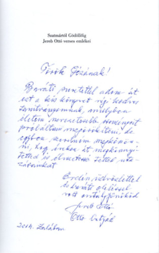 Dr. Jereb Ottó - Szatmártól Gödöllőig