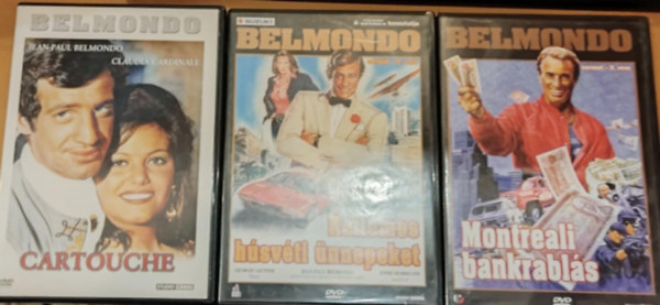 Jean-Paul Belmondo - 3 db Belmondo DVD: Cartouche + Kellemes hsvti nnepeket + Montreali bankrabls