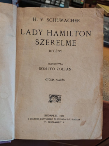 H.V. Schumacher - Lady Hamilton szerelme