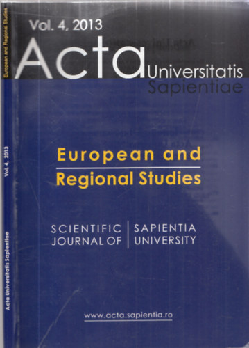 European and Regional Studies Volume 4 - 2013 (Acta Universitatis Sapientiae)