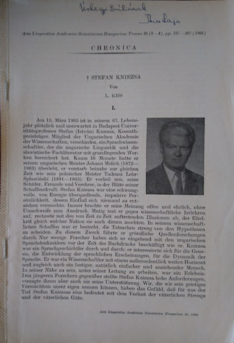 L. Kiss - Stefan Kniezsa