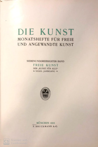 Die Kunst Monatshefte fr freie und angewandte Kunst