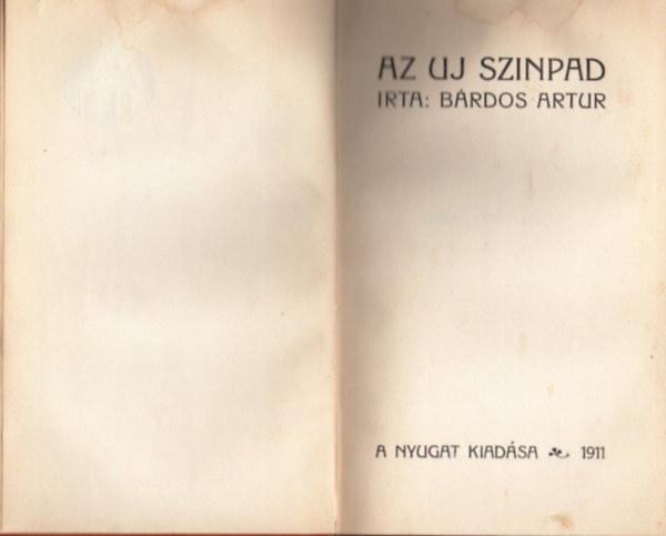 B�rdos Artur - Az uj szinpad