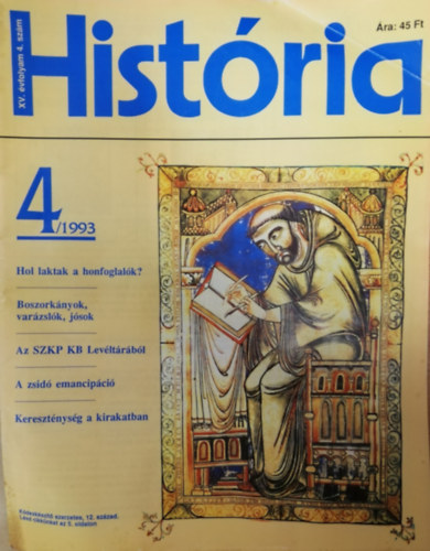 Hist�ria XV. �vfolyam 4. sz�m 1993