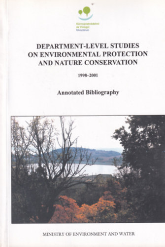 Department-level studies on environmental protection and nature conservation 1998-2001