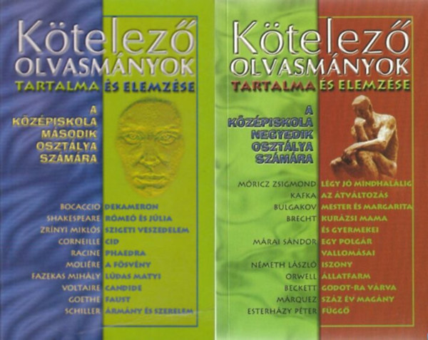 Elekes Szent�gotai Blanka - K�telez� olvasm�nyok tartalma �s elemz�se a k�z�piskola m�sodik oszt�lya sz�m�ra + ...harmadik oszt�lya sz�m�ra + ...negyedik oszt�lya sz�m�ra (3 k�tet)