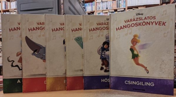 DeAgostini Walt Disney - 6 db Var�zslatos hangosk�nyvek: 3.: A dzsungel k�nyve; 5.: Dumbo; 12.: Pinokki�; 20.: L'ecs�; 59.: H�s6os; 80.: Csingiling