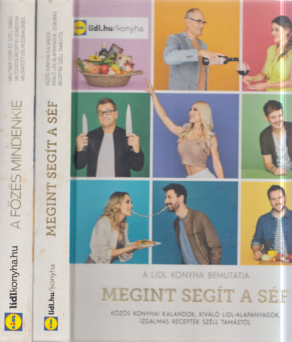 2 db Lidl szakácskönyv: Megint segít a séf + A főzés mindenkié