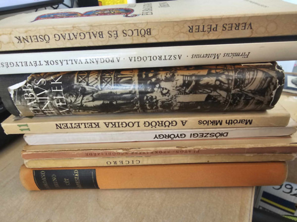 Trencsnyi-Waldapfel, Platn, Diszegi Gyrgy, Marth Mikls, Firmicus Maternus, Veres Pter Giordano Bruno - ---
