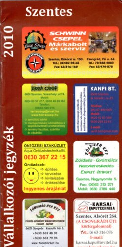 ismeretlen - Szentes 2010. ( V�llalkoz�i jegyz�k )