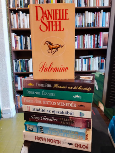 Sidney Sheldon, Tracy Chevalier, Heather Graham, Danielle Steel Freya North - Romantikus könyvcsomag 8 db-os KÖNYVMENTŐ AJÁNLAT: Chloé, ...És rátört a sötétség, Falling Angels(angol), Hódító az éjszakából, Biztos menedék, Hosszú az út hazáig, Ékszerek, Palomino