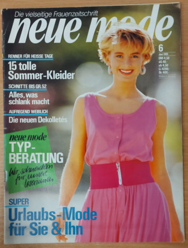 Die vielseitige Frauenzeitschrift - Neue Mode Juni 1988