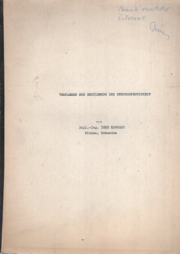 Imre Hans�gi - Verfahren zur bestimmung der gebirgsfestigkeit