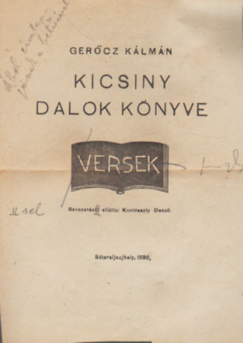 Ger�cz K�lm�n - Kicsiny Dalok K�nyve