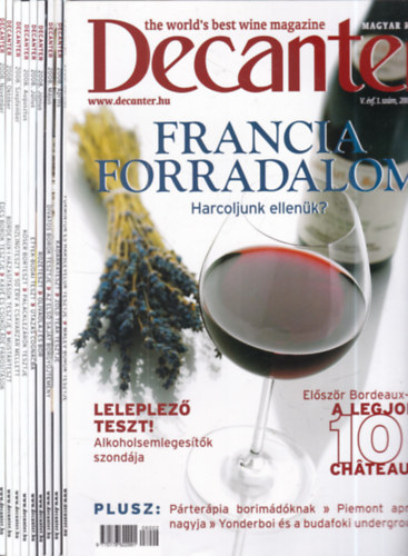 Németh Ágnes (főszerk.) - Decanter magazin 2008. február - november (10 db. lapszám)