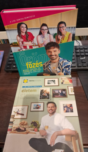 2 db-os KÖNYVMENTŐ AJÁNLAT a Lidl konyha bemutatja sorozatból: Örömfőzés Mizsei Janival és Kapunics Grétivel+Életem ételei Széll Tamással