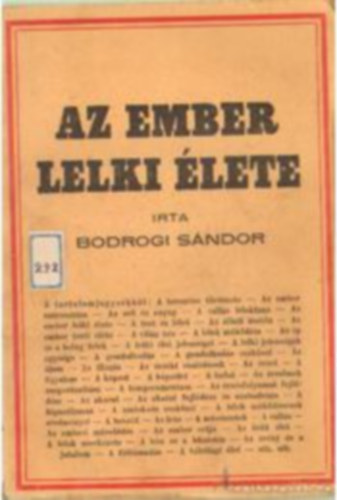 Bodrogi Sndor - Az ember lelki lete