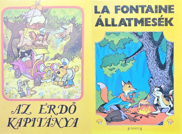 La Fontaine Szerk.: Elvy Ross Ford.: Pappn� Varga Zsuzsa Graf.: Nemo Dargay Attila H�v�zi G�bor - 2 db �llatmese : Az erd� kapit�nya + �llatmes�k