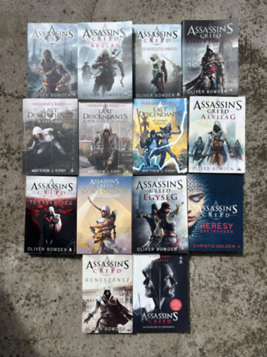 Oliver, Bowden, Matthew J. Kirby, Christie Golden, Gordon Doherty Oliver Bowden - Assassin's Creed sorozat 1-14. (Jelensek, ruls, Titkos keresztes hbor, Fekete lobog, A kn srja, A New York-i felkels,  Az istenek vgzete, Alvilg, Testvrisg, Sivatagi esk, Egysg, Eretneksg, Renesznsz, Hivatalos filmre