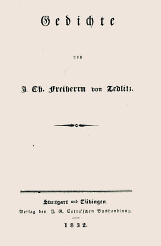 J.Ch. Freiherr von Zedlitz - Gedichte.