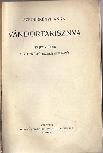 Szederknyi Anna - Vndortarisznya