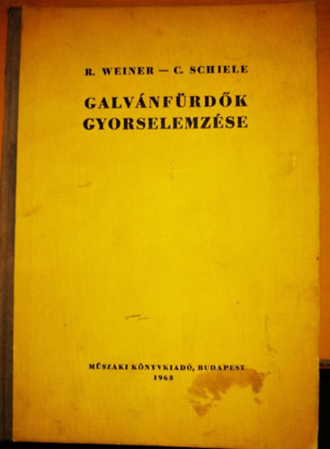Cajetan Schiele Robert Weiner - Galv�nf�rd�k gyorselemz�se