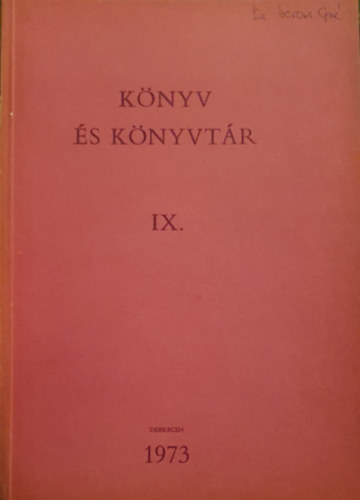 Csry Istvn - Knyv s knyvtr IX.