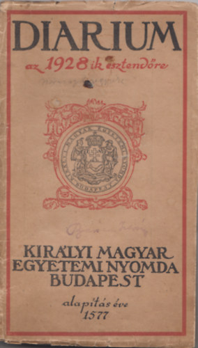 Diarium  az 1928-ik esztendre