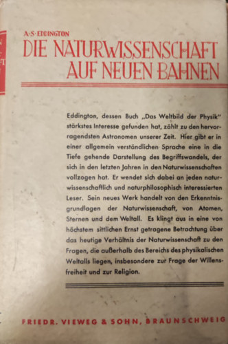 A.S. Eddington - Die naturwissenschaft auf neuen bahnen