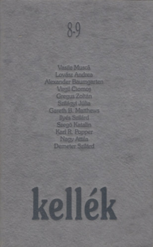 f�szerk:Tonk M�rton - Kell�k filoz�fiai foly�irat 1997. 8-9. sz�m