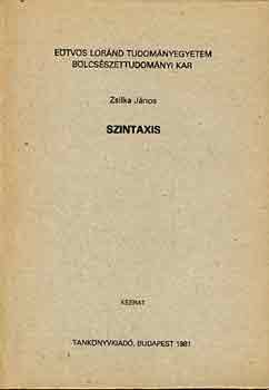 Zsilka J�nos - Szintaxis