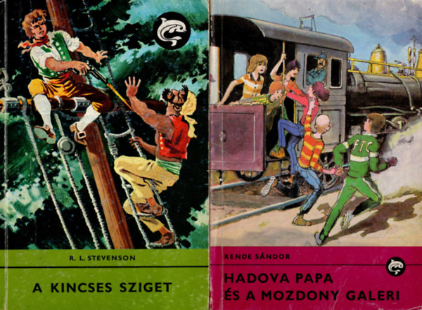 Kende S�ndor - 2 db delfin k�nyv  ( A kincses sziget + Hadova papa �s a mozdony galeri )