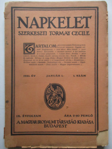 Tormay Cecile - Napkelet 1931. janur 1. 1.szm