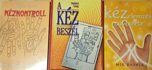 Majthényi György, Hanna Parrot Mir Bashir - 3 db. mű a reflexológia, chiromantia, kézelemzés és tenyérjóslás témában: A kézelemzés művészete, A kéz beszél, Kézkontroll