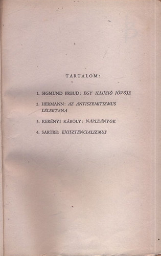 Sigmund Freud; Hermann; Kernyi Kroly; Sarte - A gondolat mesterei (4 m)