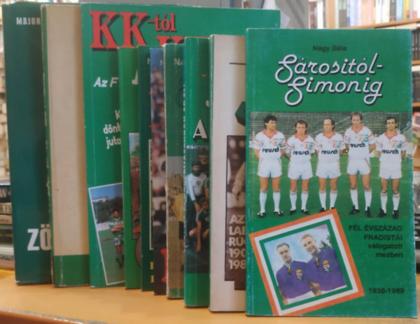 Nagy Bla, Major Jnos, Szcs Lszl, Vrszegi Jnos - 10 db Fradi: Srositl-Simonig; Fradistk; Kik jtszottak a Fradiban?; Fradi volt, Fradi lesz, mg a Fldn ember lesz!; Randev rangadkkal; Randev rangadkkal (Fradi "Aranytavasz"); A rgi dics KK; Magyar kupa krnika/KK-tl a KEK.