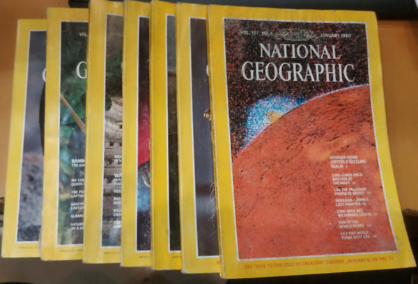 National Geographic Society - 7 db National Geographic 1980 (Lapszámok a terméklapon)