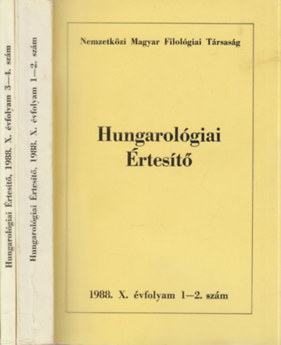 Hungarol�giai �rtes�t� 1988/1-4. (teljes �vfolyam, 2 k�tetben)